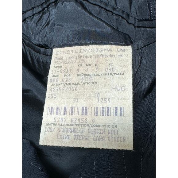 Hugo Boss Suit Jacket Mens 40S Navy Pinstripe Einstein Sigma Wool Work Old Money - Picture 7 of 11
